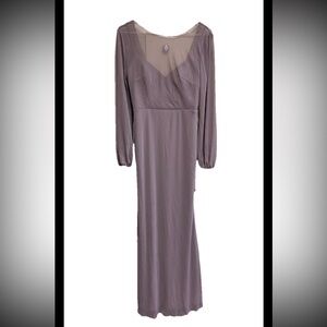 Azazie Denali Dress Size 2 Mauve Full Length Wedding Bridesmaid Formal NWT